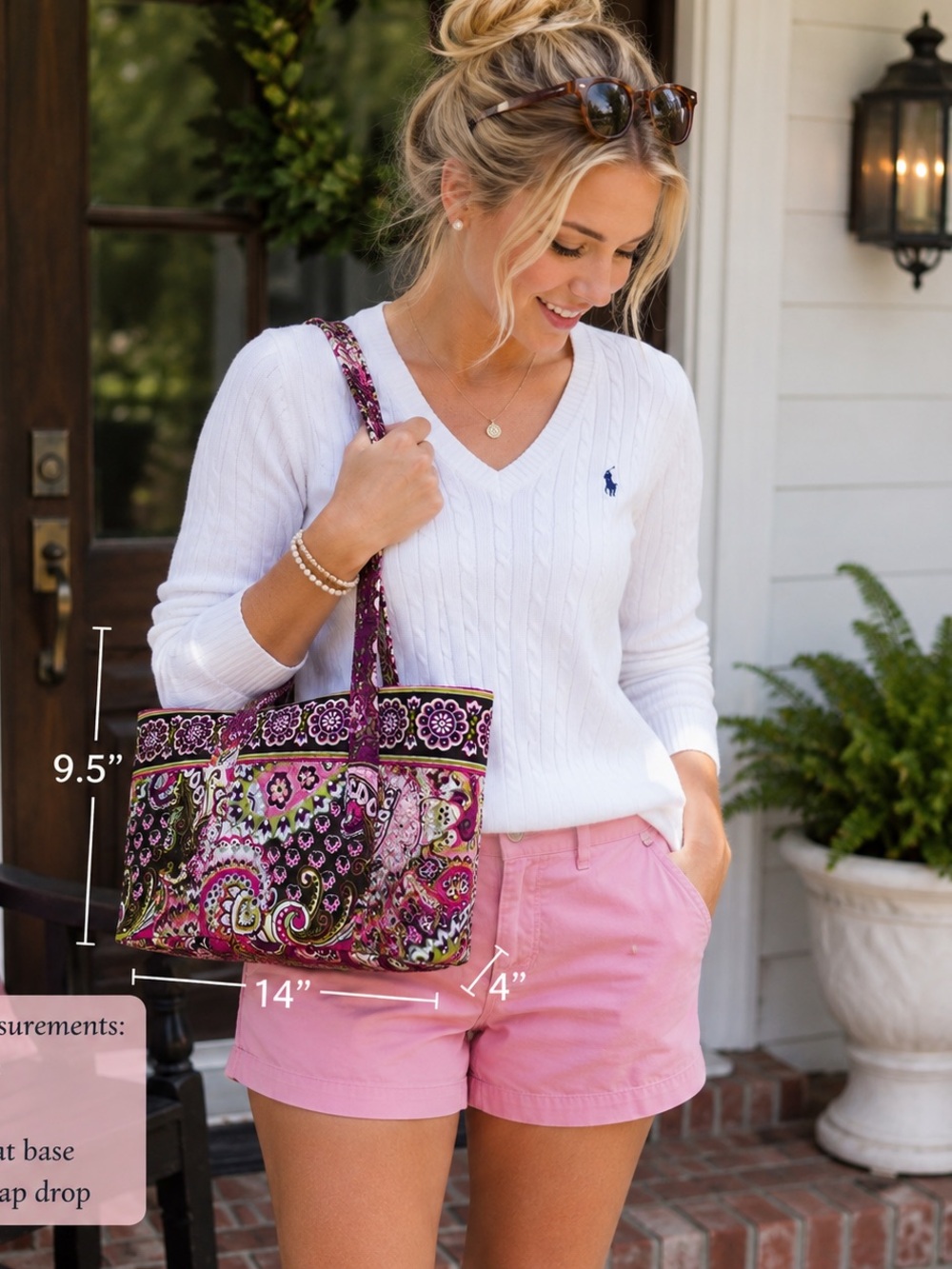 Vera Bradley Very Berry Paisley Zip Around Tote Retired Fall 2010
